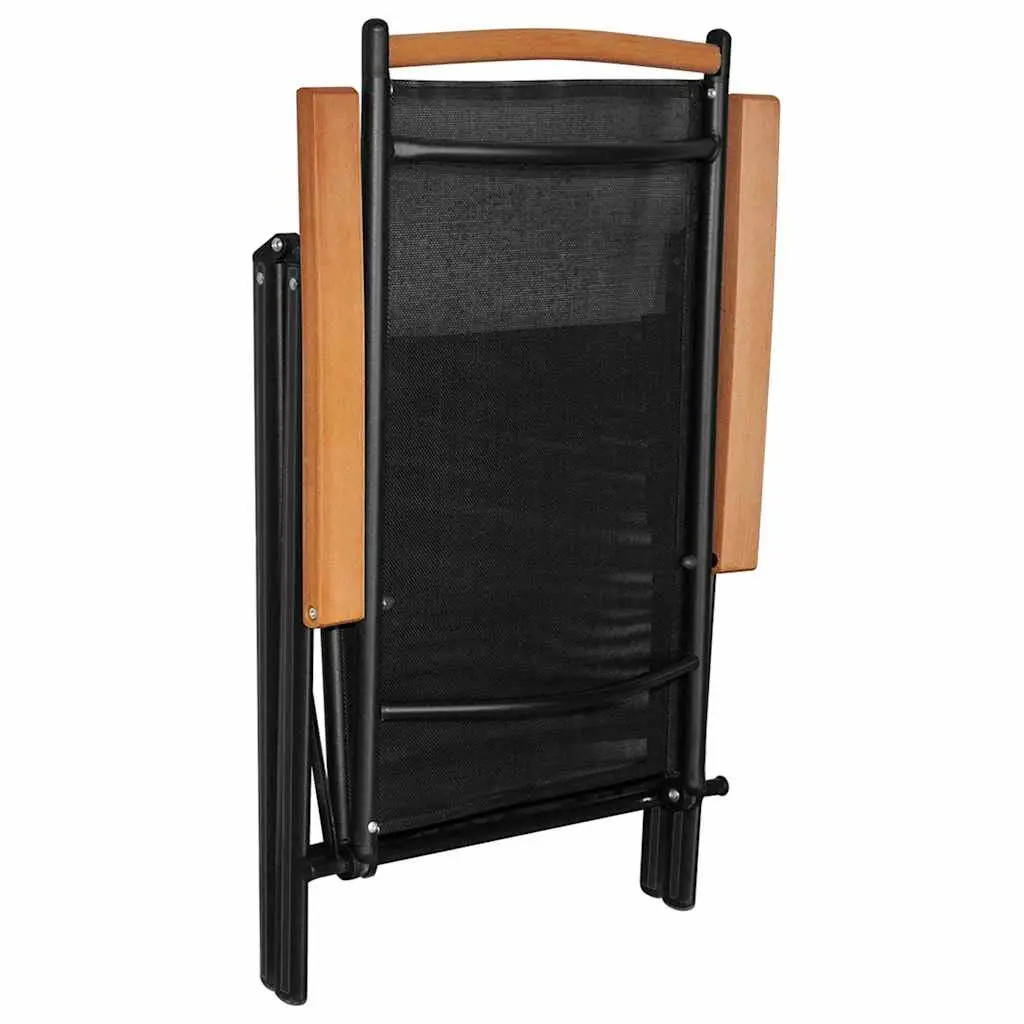 9 Piece Black Aluminium Garden Set