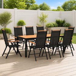 Reliable 9 Piece Garden Dining Set for Comfort