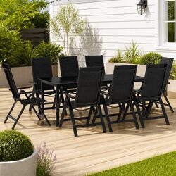 Quality 9 Piece Garden Dining Set for Relaxation