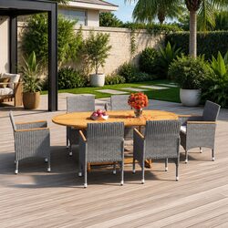 Value and Practicality in a 7 Piece Outdoor Dining Set