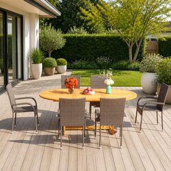 Warm and Inviting 7 Piece Garden Dining Set