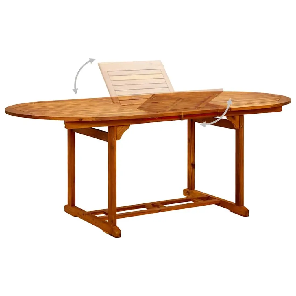 Garden Dining Set 7 Piece Outdoor Table Chairs Poly Rattan Brown Acacia Wood