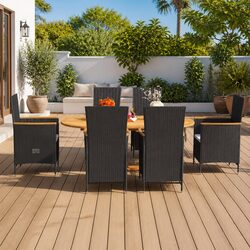 Comfortable and Reliable 7-Piece Garden Dining Set