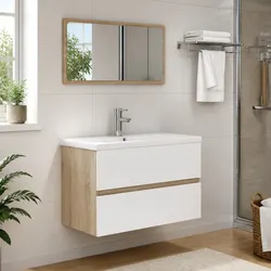 Value-Driven Bathroom Furniture Set with Mirror and Sink