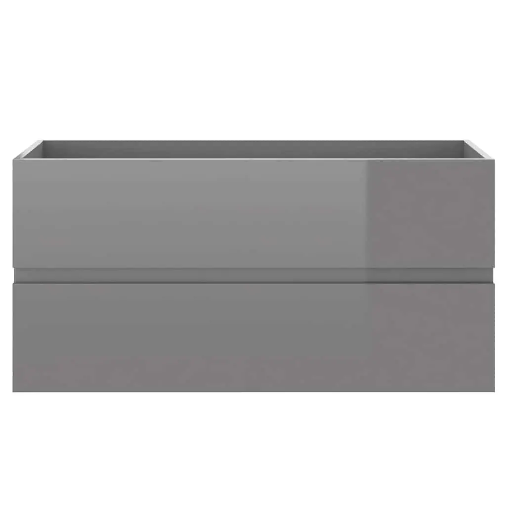 Bathroom Furniture Set Grey Sink Cabinet Basin Mirror 3 Piece