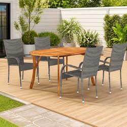Practical 5 Piece Garden Dining Set for Lasting Value