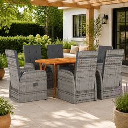 Value-Driven 7-Piece Garden Dining Set with Comfort Features