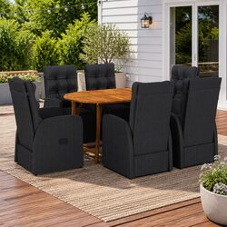 Comfortable 7-Piece Outdoor Dining Set for Relaxation