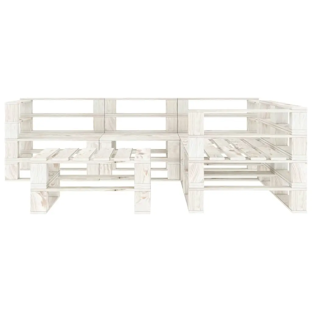 White Outdoor Lounge Set with Coffee Table