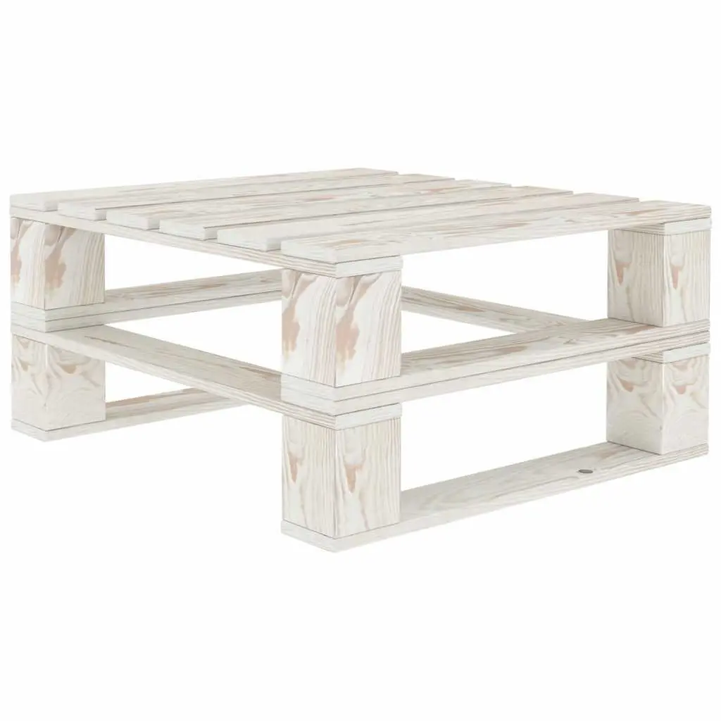 White Outdoor Lounge Set with Coffee Table