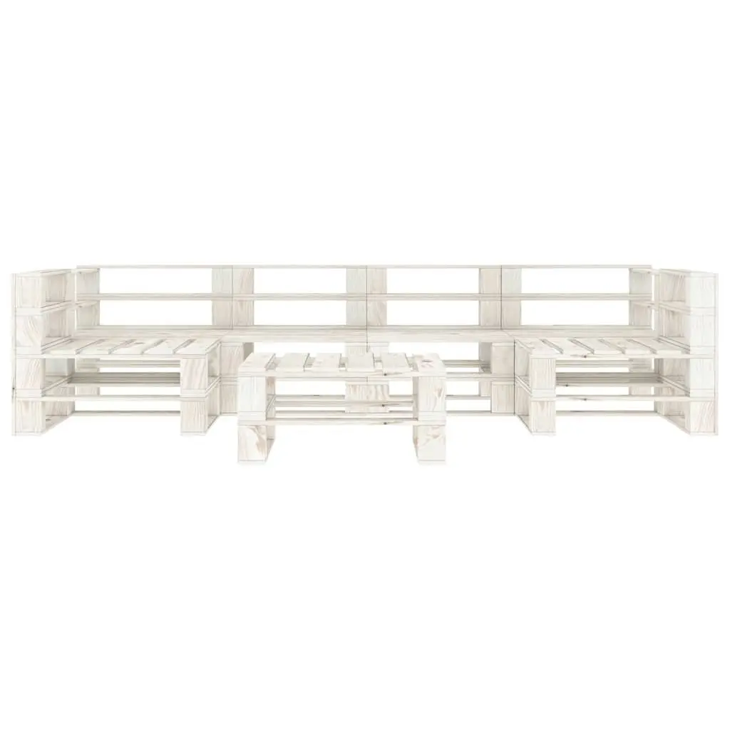 7 Piece Garden Pallet Lounge Set for Outdoor Use