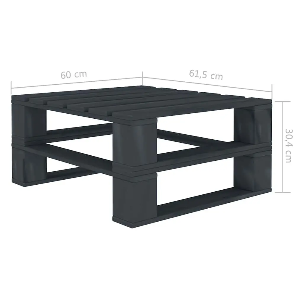 5 Piece Garden Pallet Lounge Set Outdoor Furniture Patio Sofa Coffee Table Grey