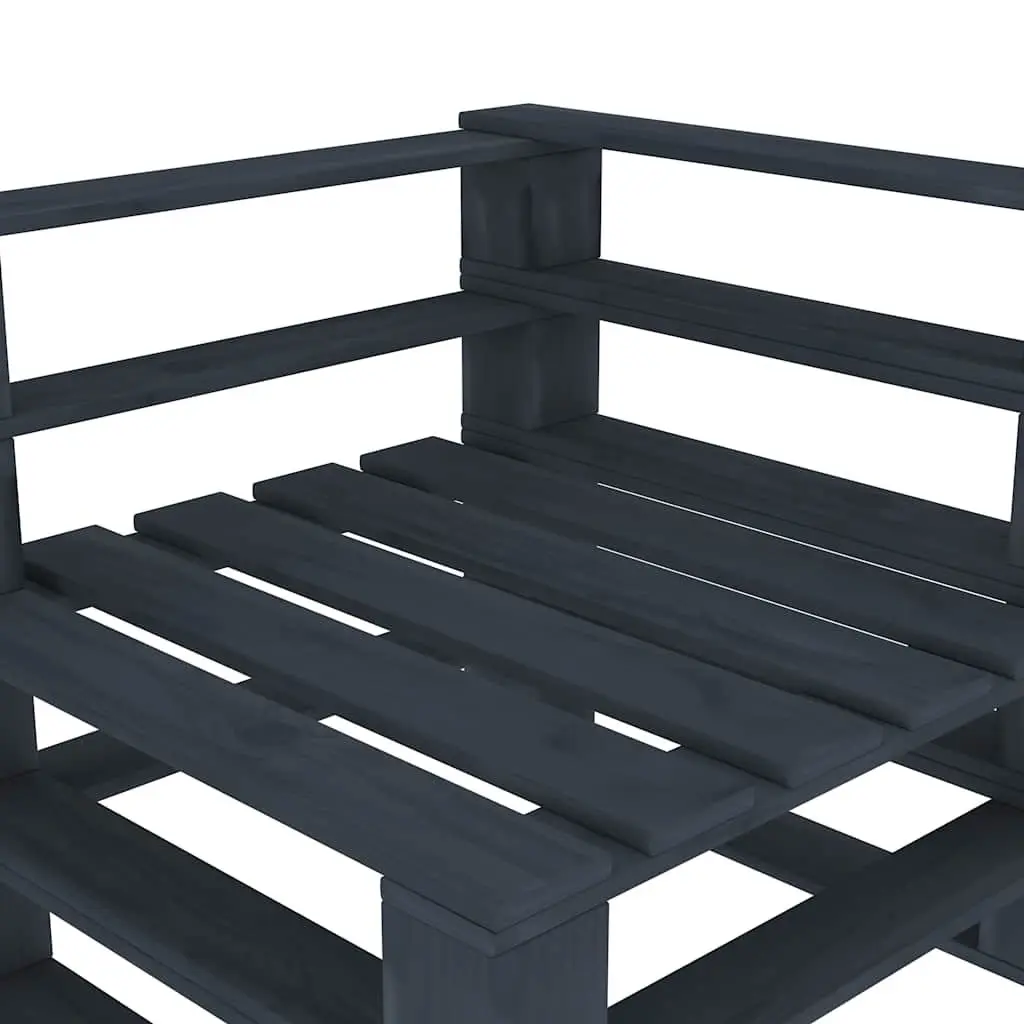 Garden Pallet Lounge Set 5 Piece Outdoor Furniture Grey Wood Patio Sofa Coffee
