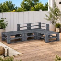 Reliable 4 Piece Grey Lounge Set with Value