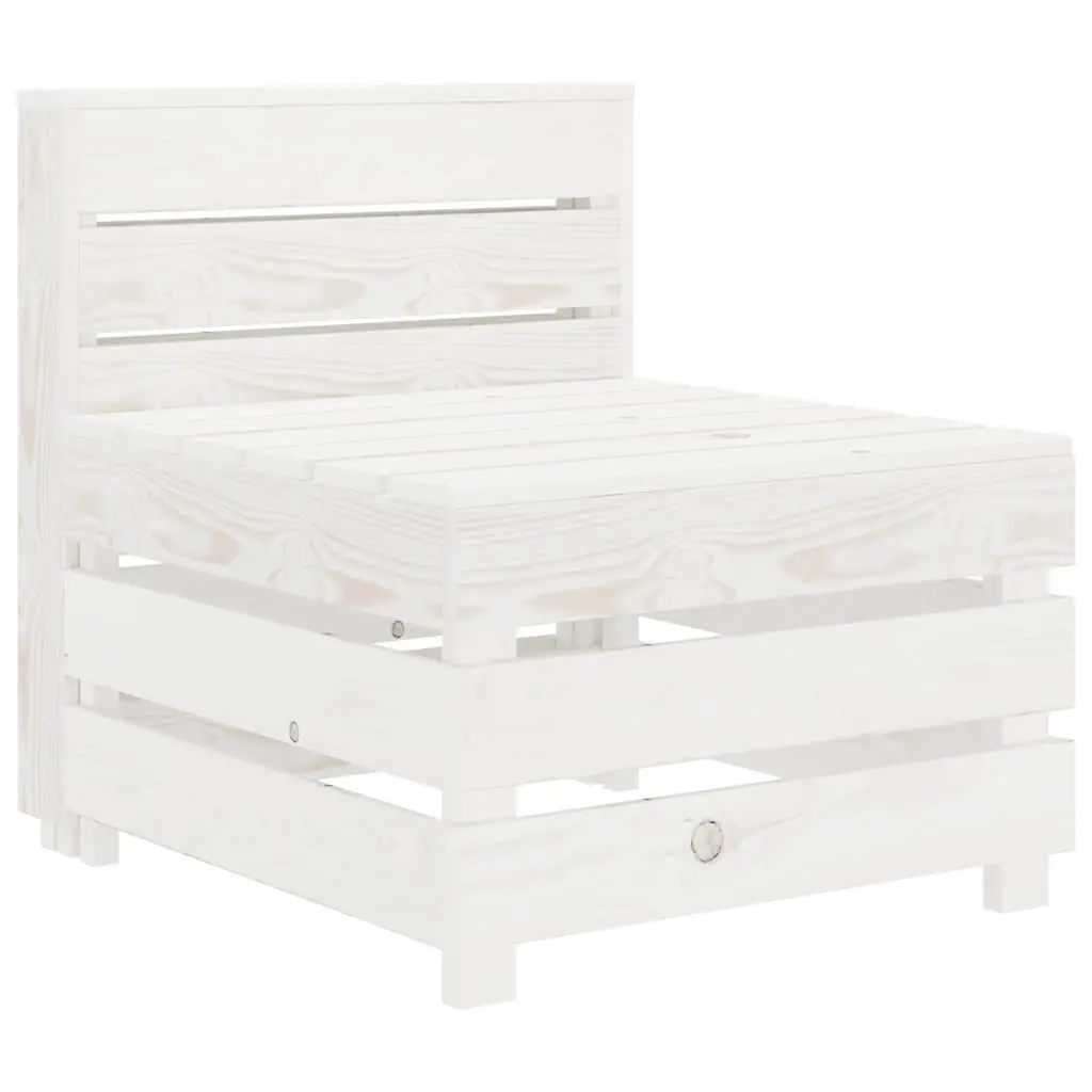 Wooden Pallet Sofa 3-Seater Outdoor Patio Lounge Couch White