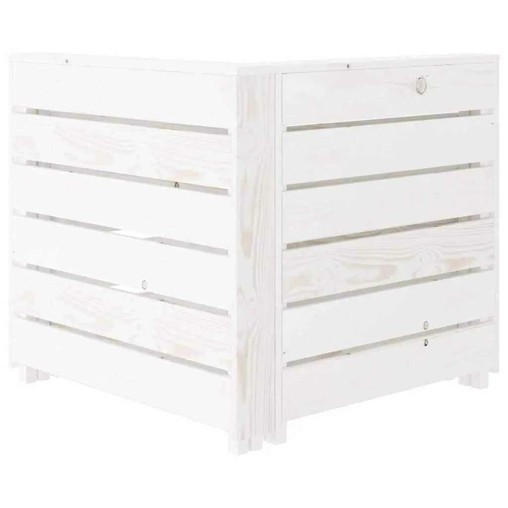 Wooden Pallet Sofa 3-Seater Outdoor Patio Lounge Couch White
