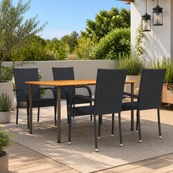 Warm and Practical 5-Piece Garden Dining Set