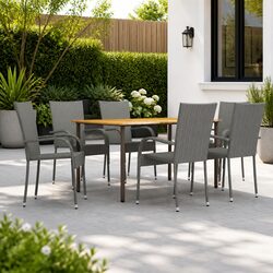 Reliable 7 Piece Garden Dining Set with Quality Craftsmanship