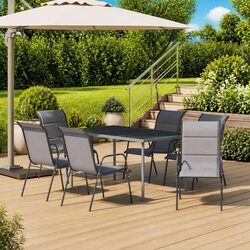 Value-Focused 7-Piece Outdoor Dining Set in Anthracite