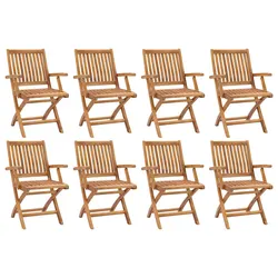 Timeless Teak Folding Garden Chair Set of 8