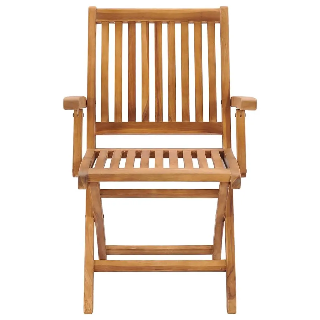 Folding Garden Chairs Set 8 Piece Teak Wood Outdoor Seating Anthracite Colour