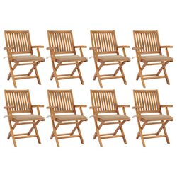 Value-Driven Outdoor Folding Chairs with Cushions - 8 Set