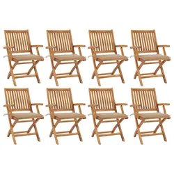 Value-Driven Outdoor Folding Chairs with Cushions - 8 Set