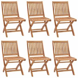 Affordable Outdoor Folding Chairs Set of 6 in Brown