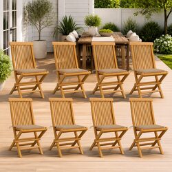 Value-Driven Set of 8 Outdoor Folding Chairs