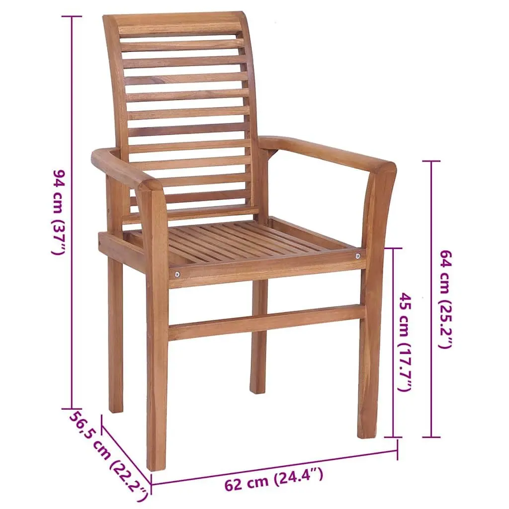 Teak Chair Set for Outdoor Use