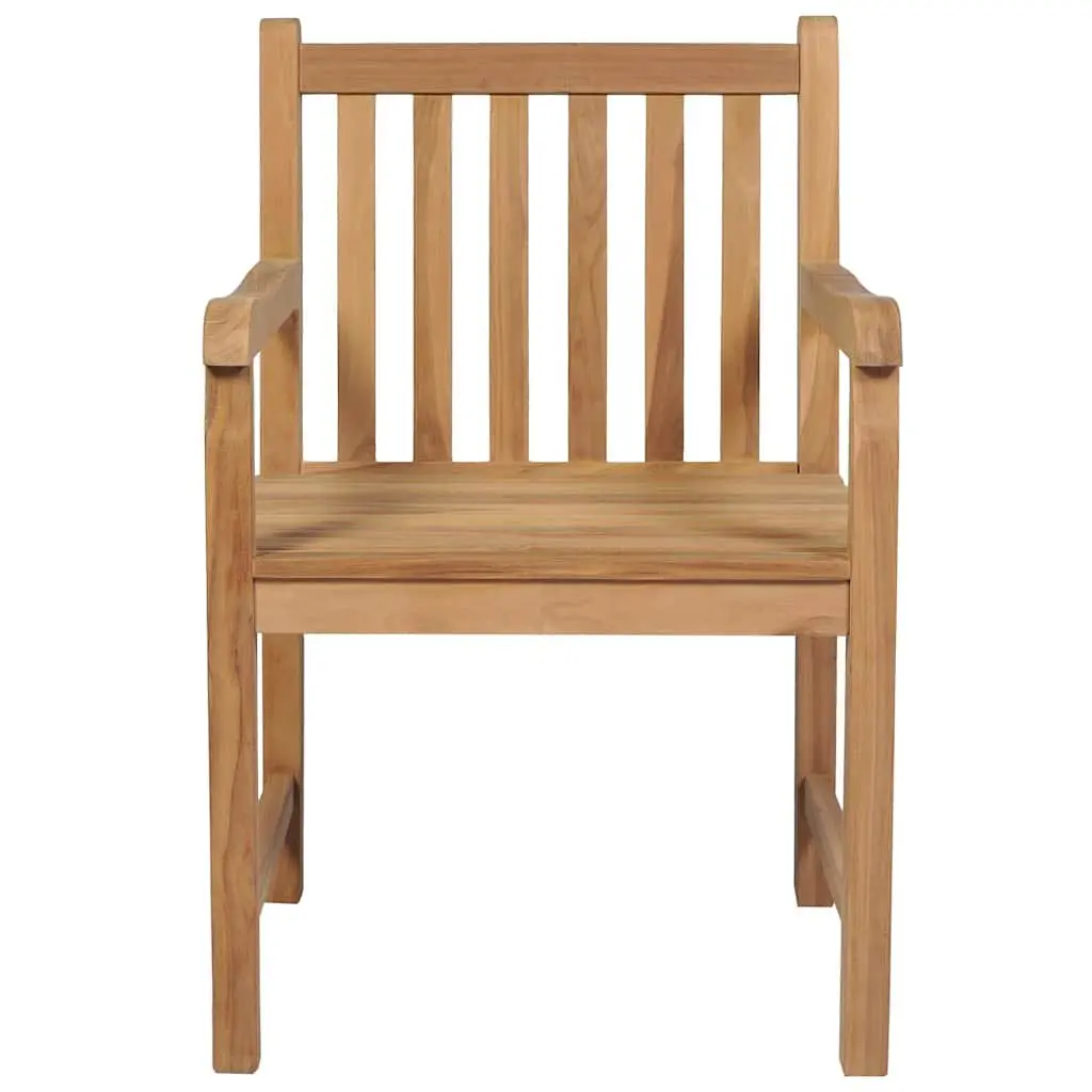 Outdoor Chairs Set 6 Piece Garden Seating Teak Wood Anthracite Cushions