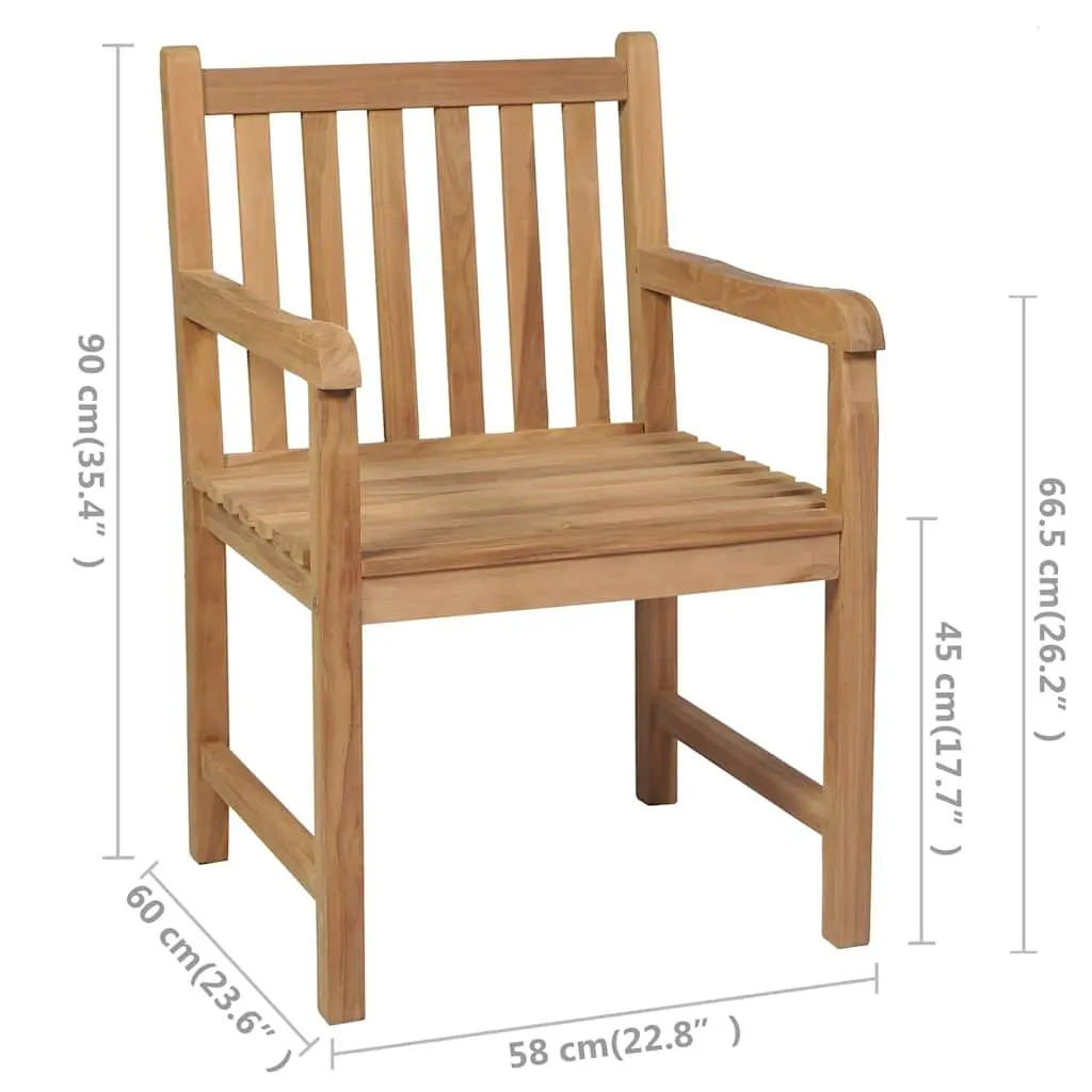 Outdoor Dining Chairs Set 8 Piece Grey Cushions Teak Hardwood Garden Patio Furniture