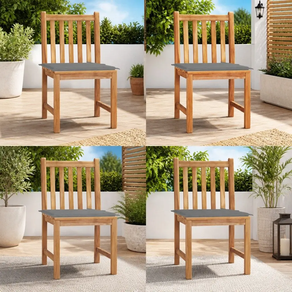 4-Piece Outdoor Chairs with Cushions