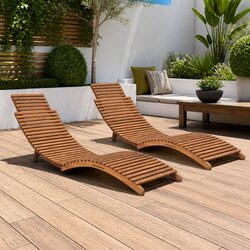 Warm and Reliable Folding Sun Loungers in Teak Wood