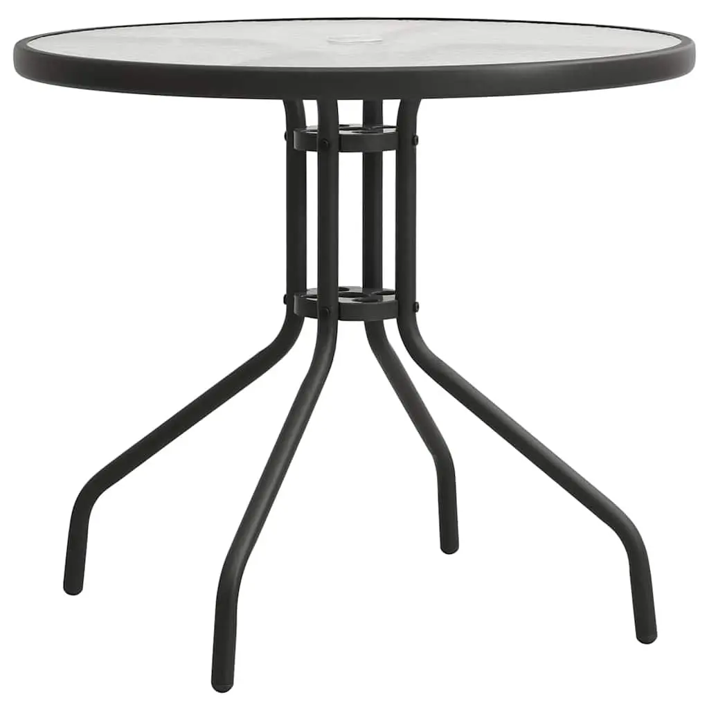 Outdoor Dining Set 5 Piece Steel Frame Anthracite Garden Furniture Chairs Table