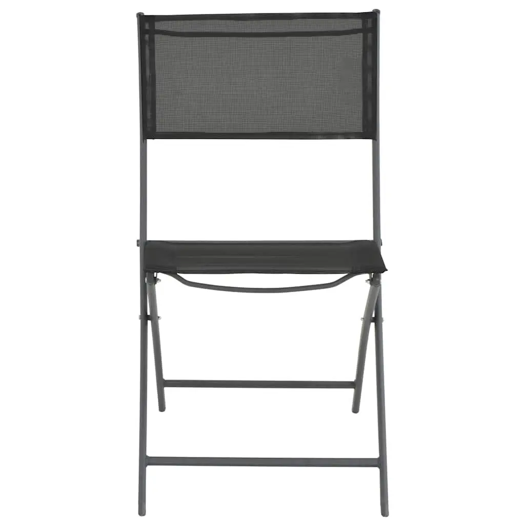 Outdoor Dining Set 5 Piece Steel Frame Anthracite Garden Furniture Chairs Table
