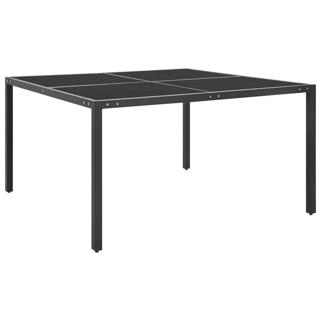 Outdoor Dining Set 9 Piece Steel Frame Table Chairs Grey