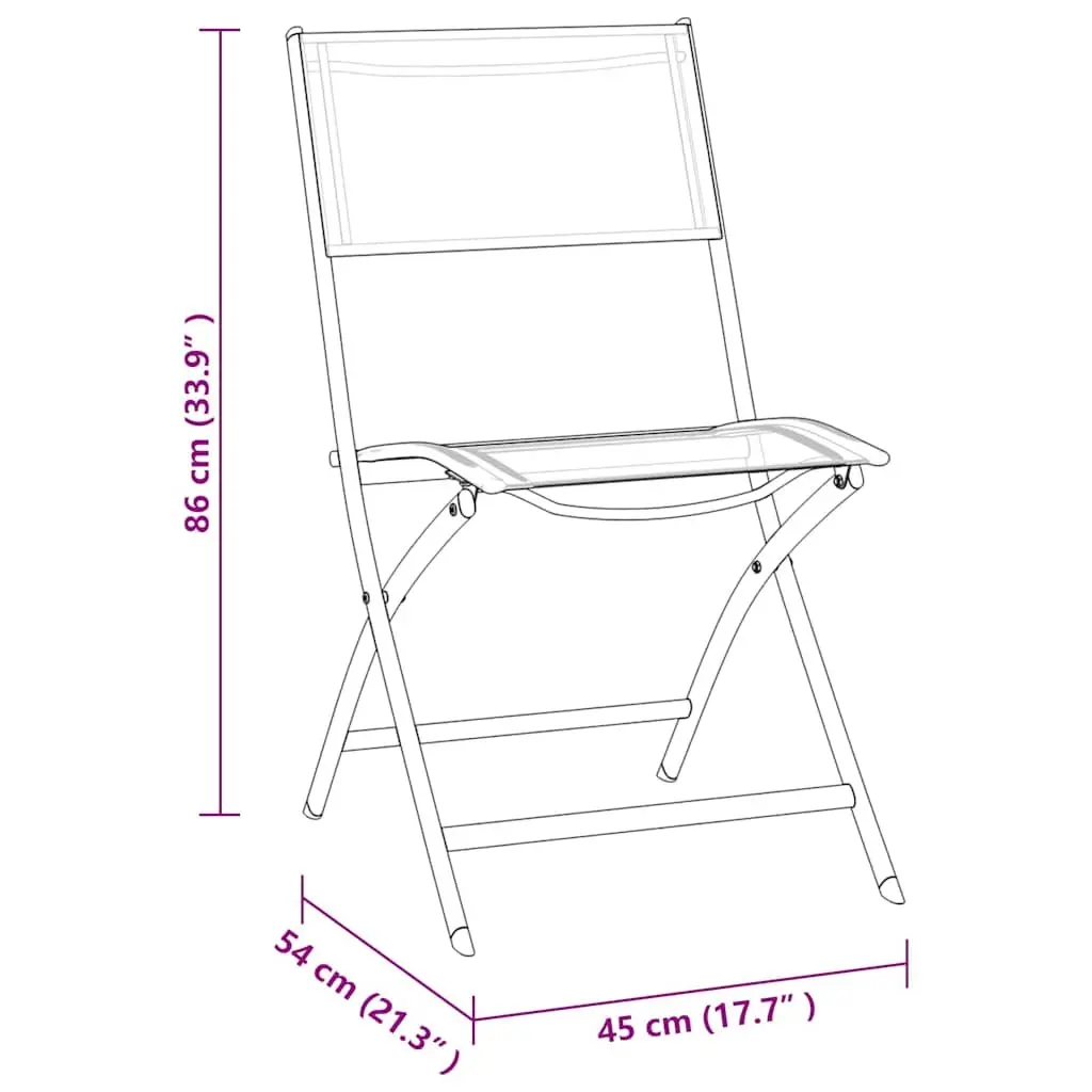 Outdoor Dining Set 9 Piece Steel Frame Table Chairs Grey