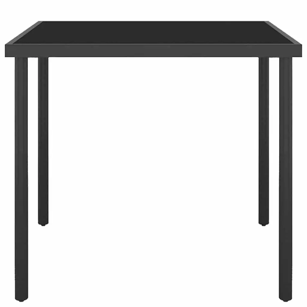 3 Piece Outdoor Dining Set with Space-Saving Chairs