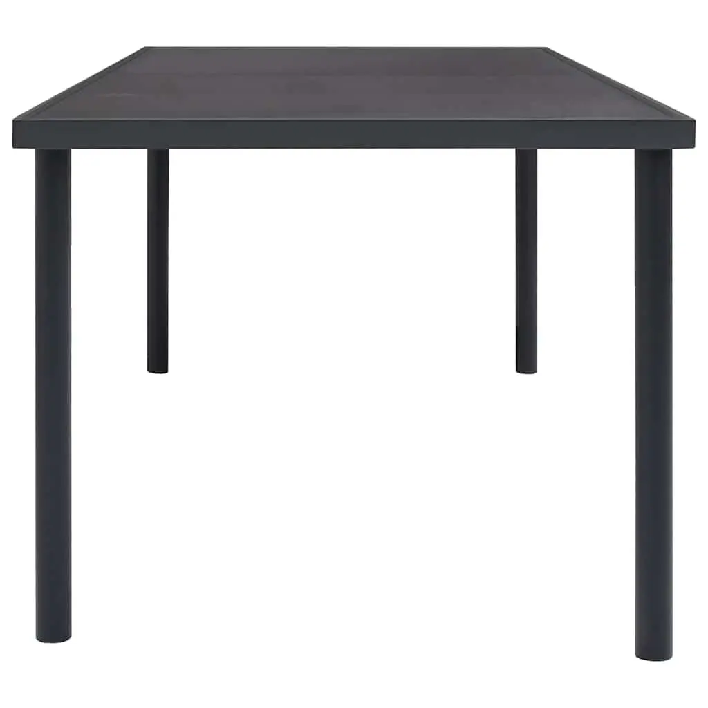 Outdoor Dining Set 7 Piece Anthracite Steel Frame Table Chairs