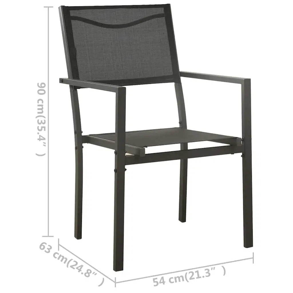 Outdoor Dining Set 5 Piece Steel Frame Table Chairs Garden Patio Furniture