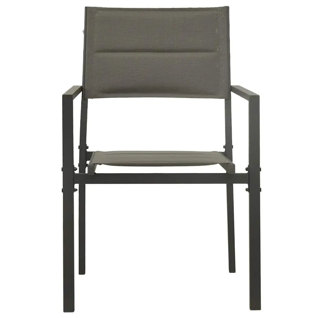 Outdoor Dining Set 5 Piece Steel Frame Chairs Table Garden Furniture Anthracite