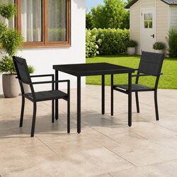 Reliable 3 Piece Outdoor Dining Set with Stackable Chairs