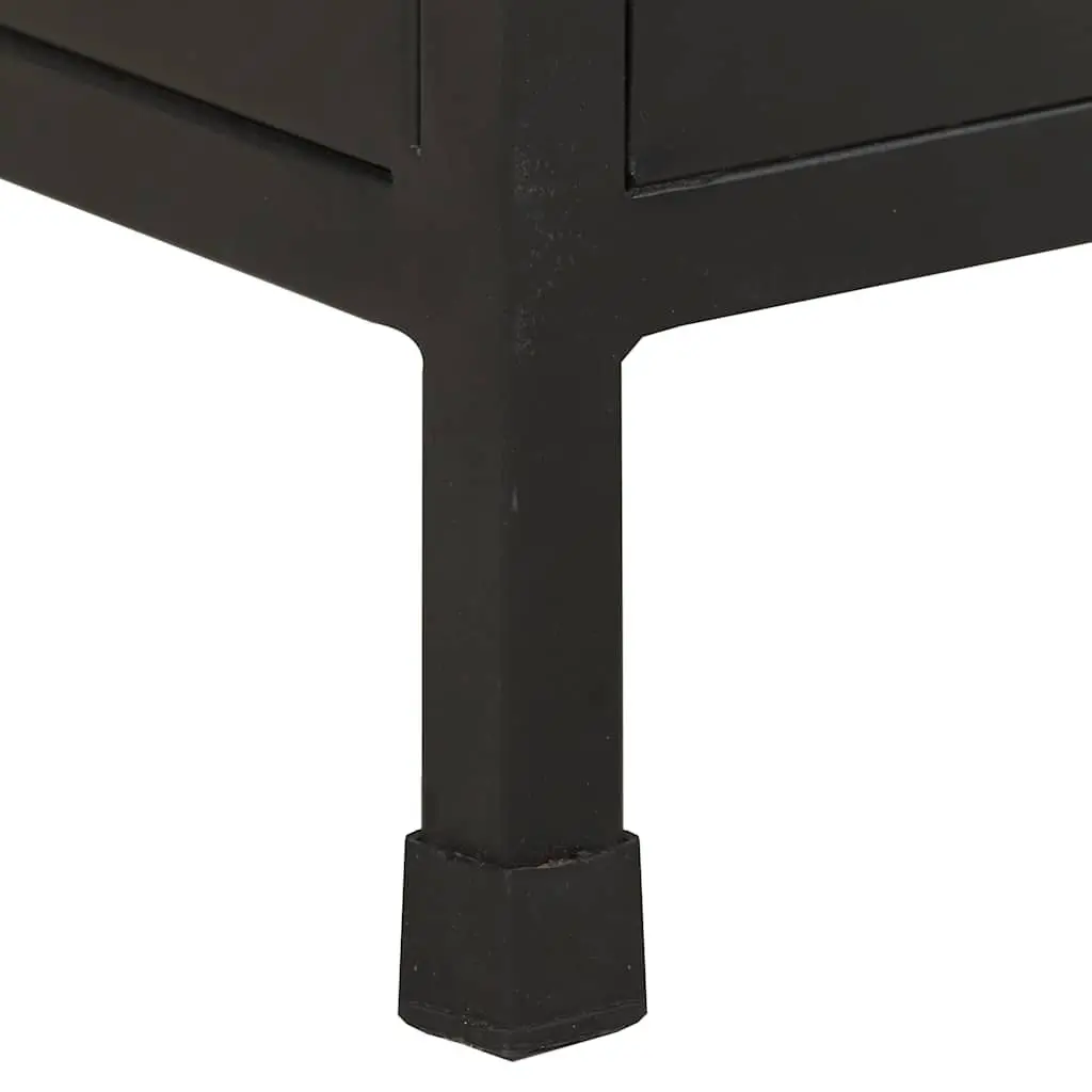 Sideboard Storage Cabinet Rough Mango Wood 3 Drawers 2 Doors Brown