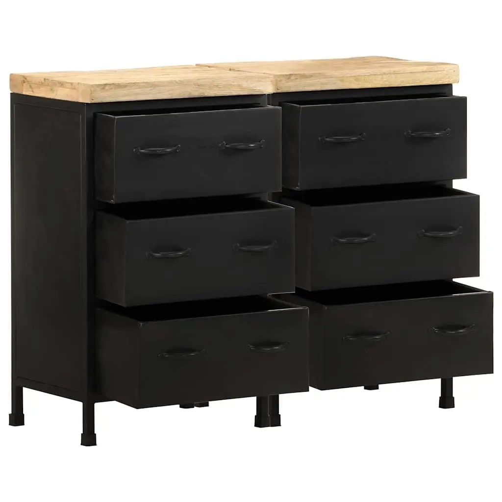 Sideboard Storage Cabinet 6 Drawers Brown Living Room Furniture
