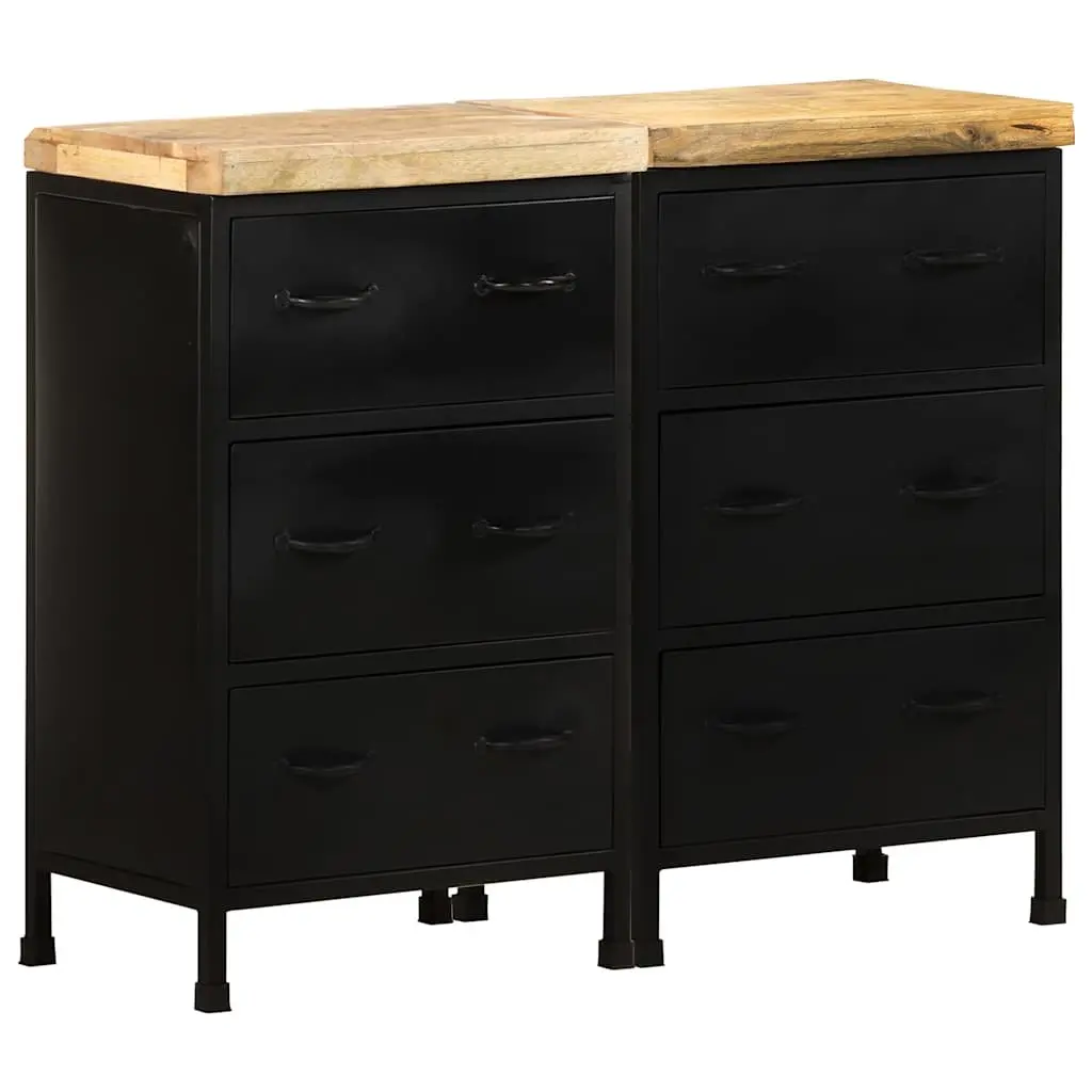 Sideboard Storage Cabinet 6 Drawers Brown Living Room Furniture