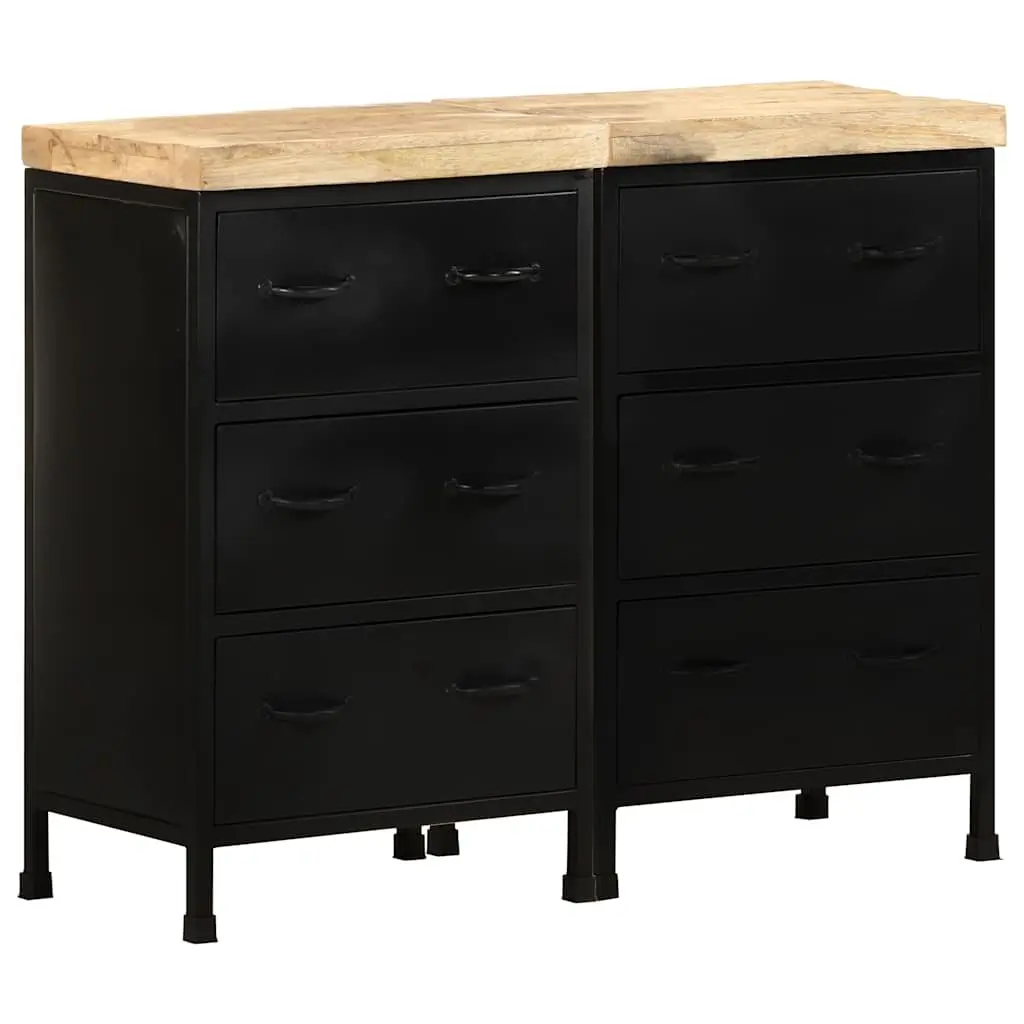 Sideboard Storage Cabinet 6 Drawers Brown Living Room Furniture