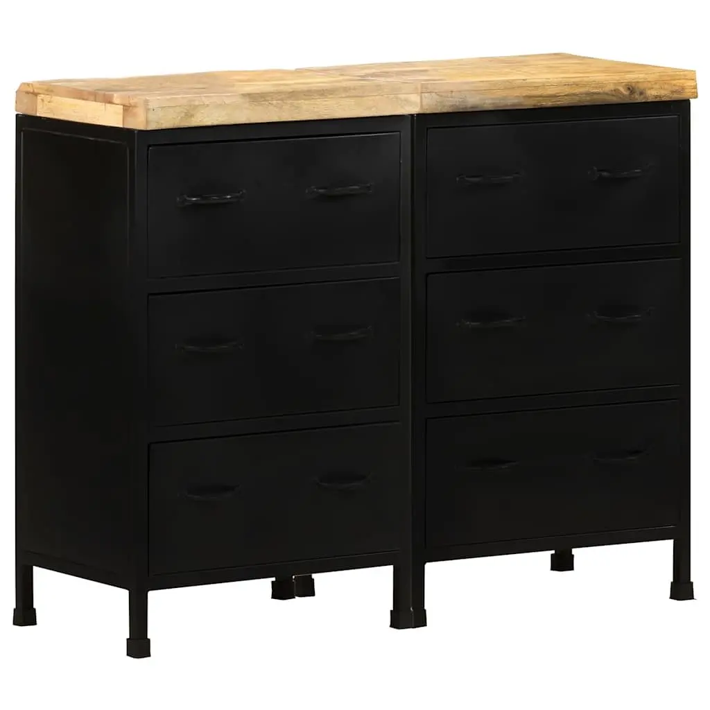 Sideboard Storage Cabinet 6 Drawers Brown Living Room Furniture