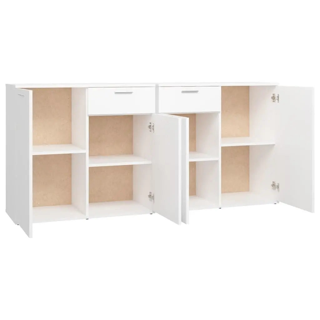White Storage Sideboard 160x36x75 cm
