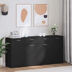 Practical Black Sideboard Cabinet with Storage Solutions